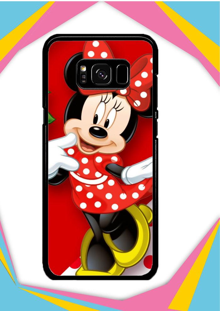 Casing Samsung Galaxy S8 Plus Custom Hardcase Minnie Mouse Cute Red Dress O4061 Case Cover