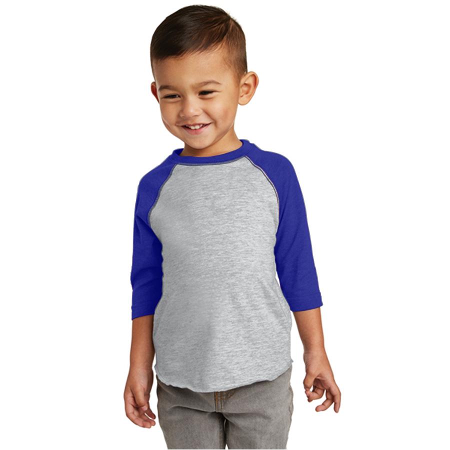 Kaos Polos RAGLAN ANAK - Abu-Abu/Biru Benhur