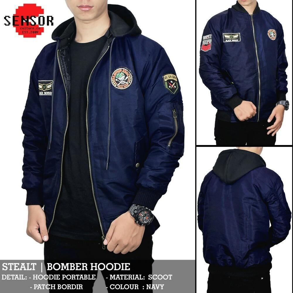 LT JAKET BOMBER HOODIE PRIA - JAKET BOMBER PARASUT SENSOR SERIES BEST SELLER AG011871
