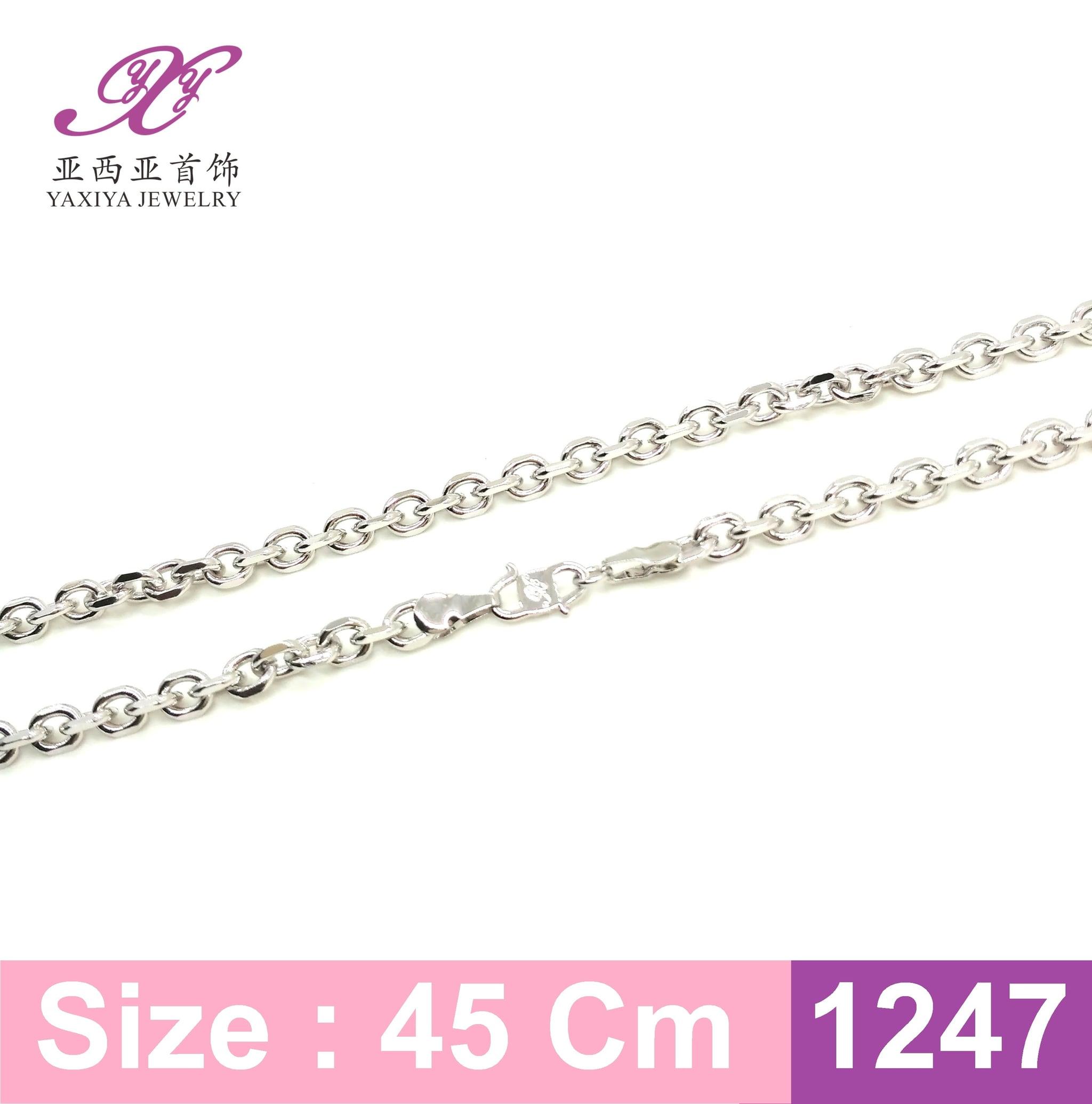 Kalung Rantai Lapis emas putih Perhiasan imitasi Yaxiya Jewelry 1247
