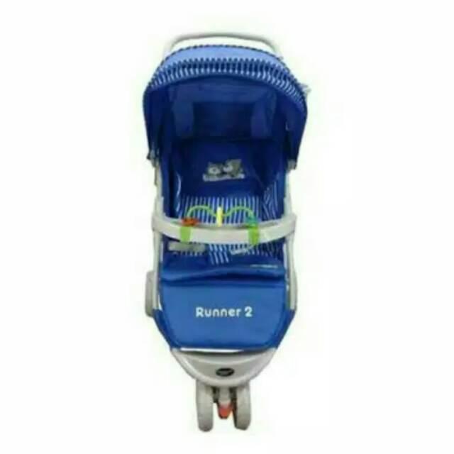 Stroller pliko creative 328 runner 2 dorongan bayi roda 3 Variasi merah