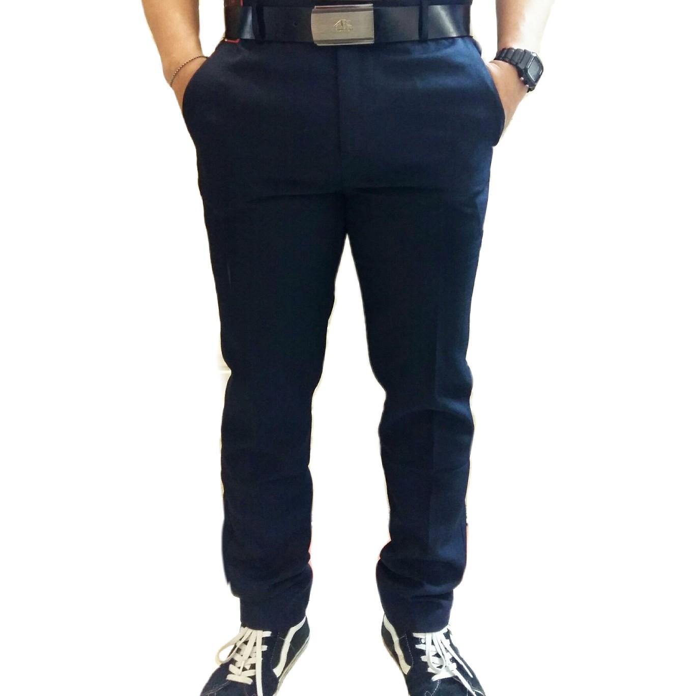 Celana bahan slimfit woll biru nay/celana kerja biru navy/ celana formal slimfit biru navy