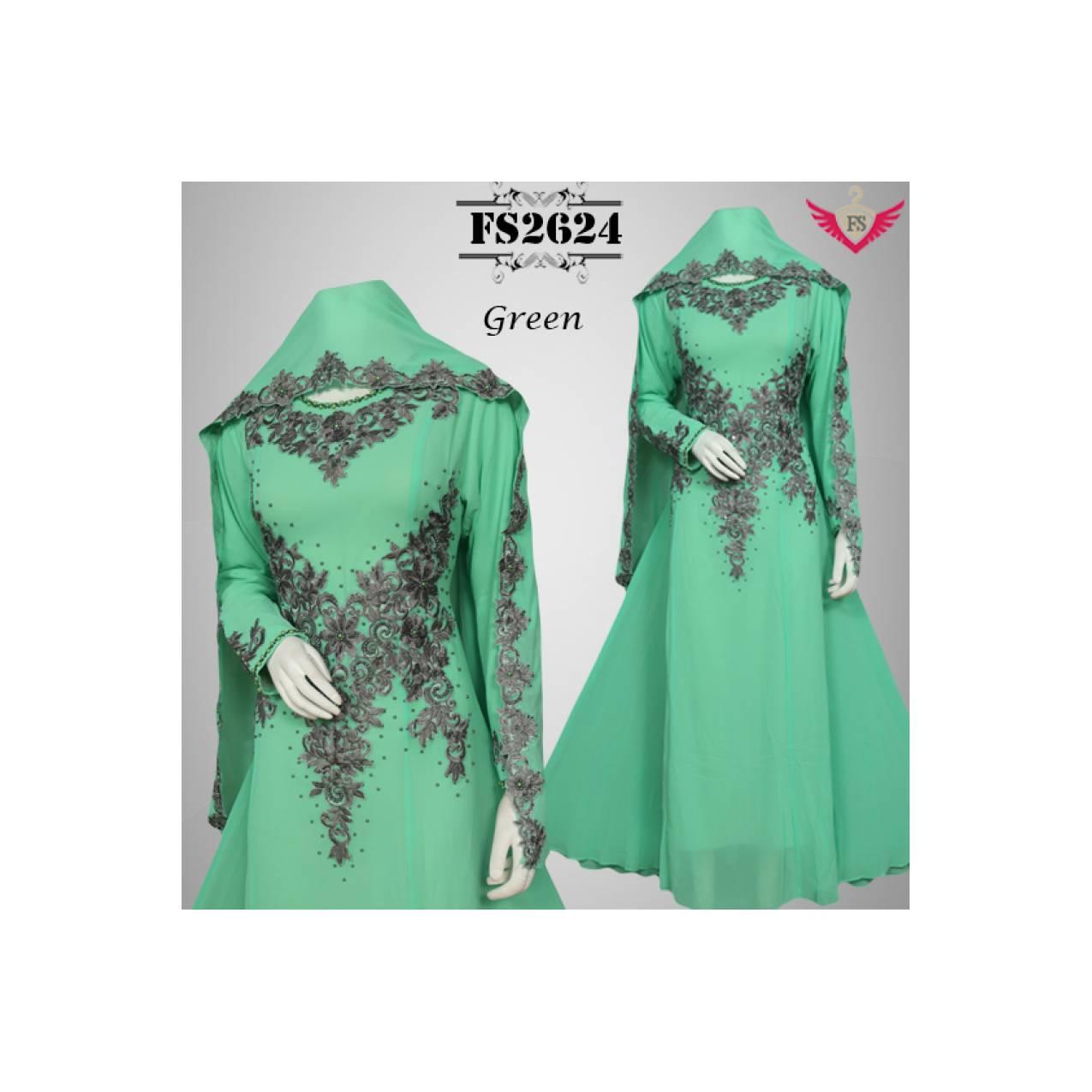 jumbo Gamis Pesta Ceruty Bordir pola India Premium