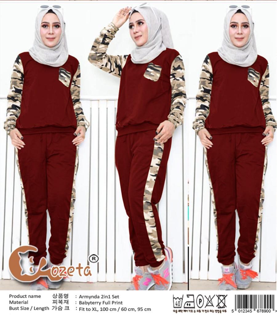 Milea Secret's - ST Army - Setelan Wanita