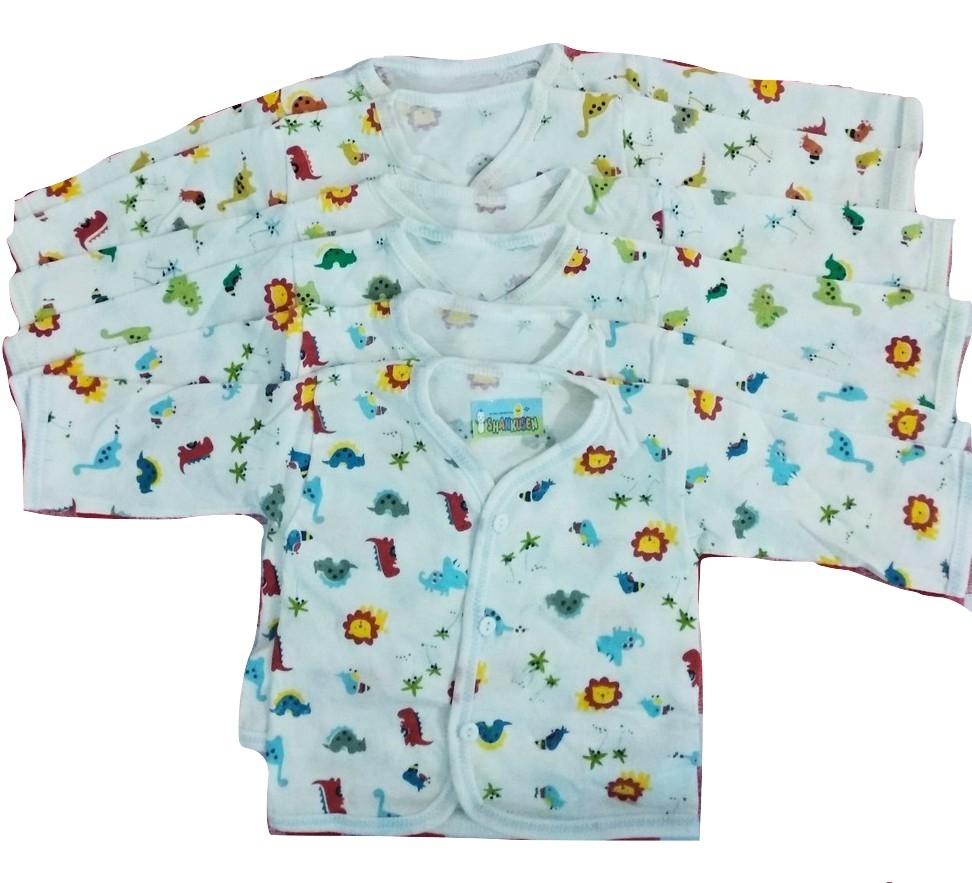 HS Baju Bayi Lengan Panjang Shankusen Rib Newborn(0-8Bulan) - 6Pcs