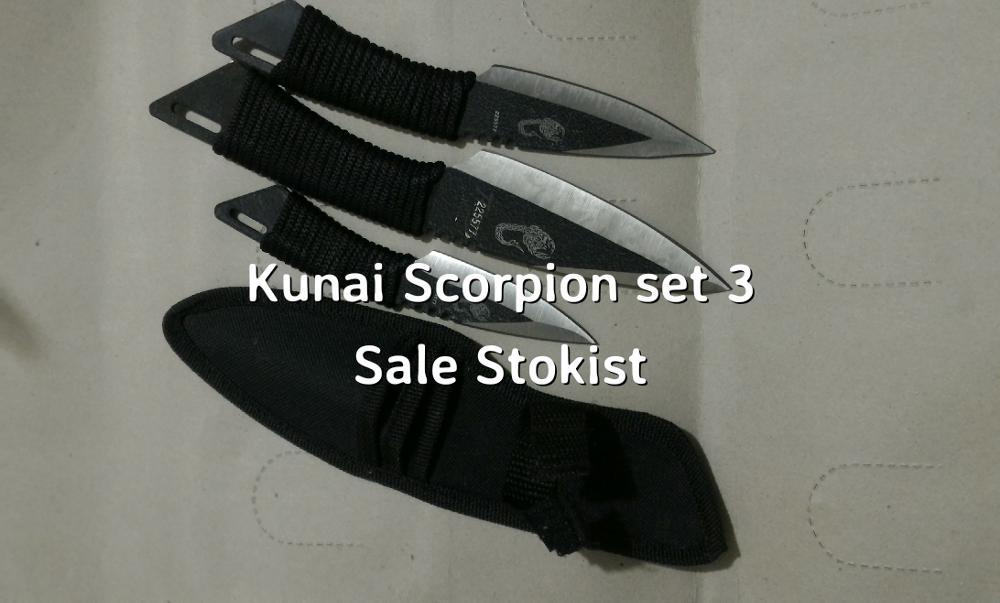 3 Pisau lempar kunai scorpion ninja scorpio dagger piyau piau shuriken komando GTA PES 2016 jaket celana jeans hoodie uno stacko pc di lapak SALE STOKIST sale_stokist