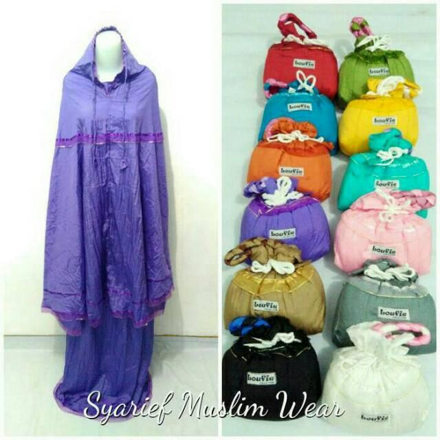 Mukena parasut super merk loufie, mukena traveling