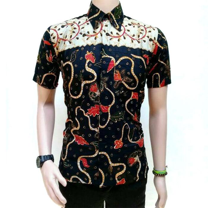Sakinah Kemeja Hem Batik Pria Pendek Slim Fit Exclusive SKB01-31