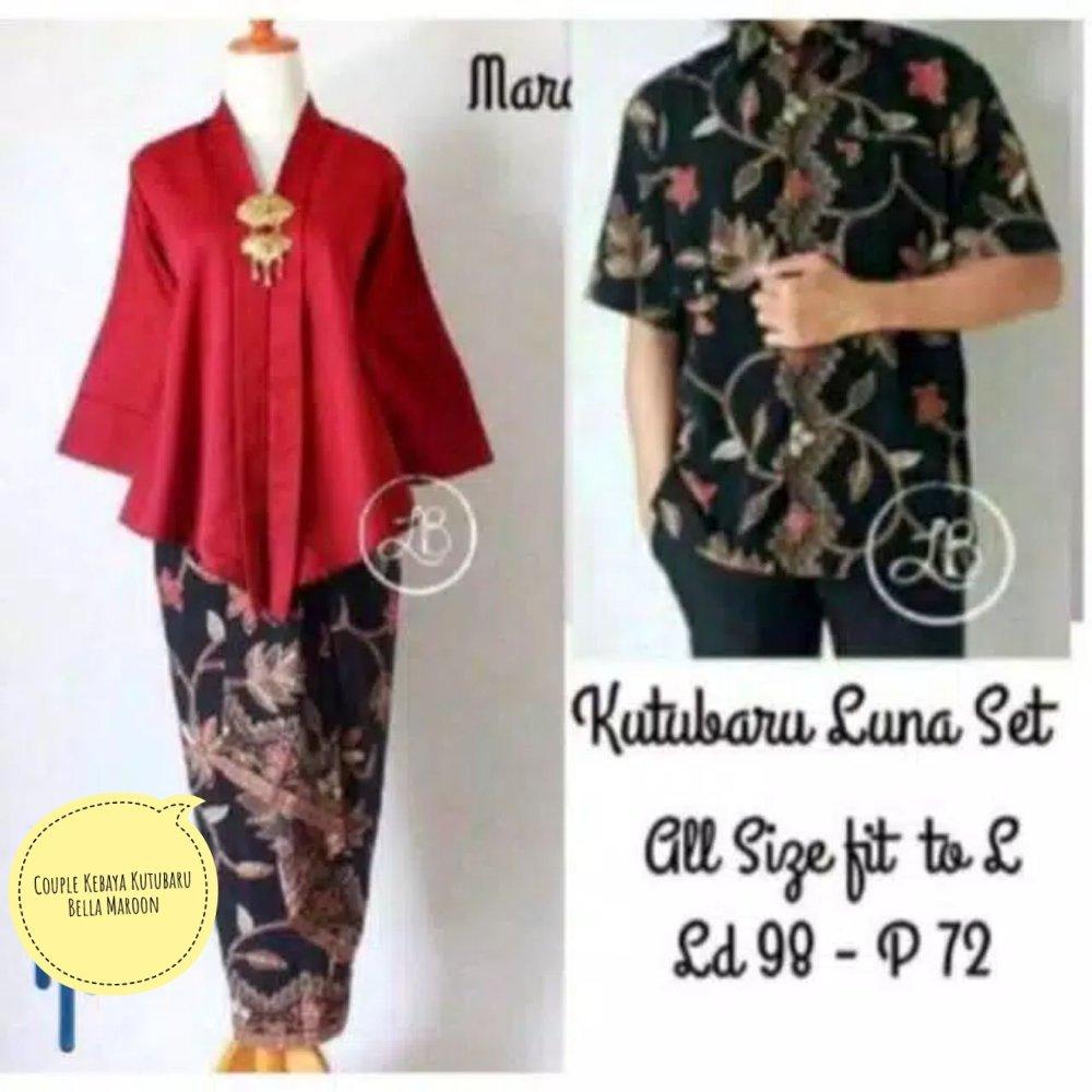 Couple Kebaya Kutubaru Bella Maroon di lapak Toko Kembar Tanah Abang rinymangiwa