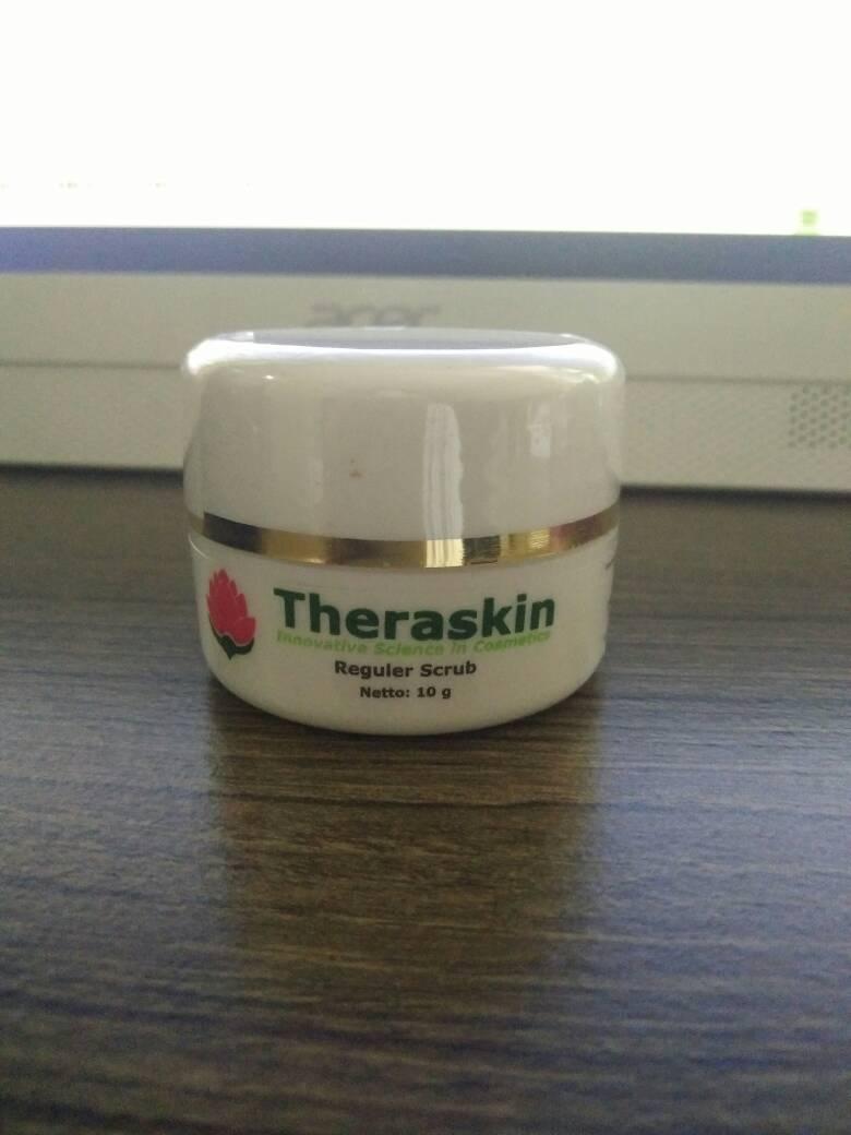 ORIGINAL DAN BPOM !! THERASKIN Reguler Scrub / Scrub Pencerah Wajah Penghilang Flek Dan Minyak - GERAI CANTIK BUNDA