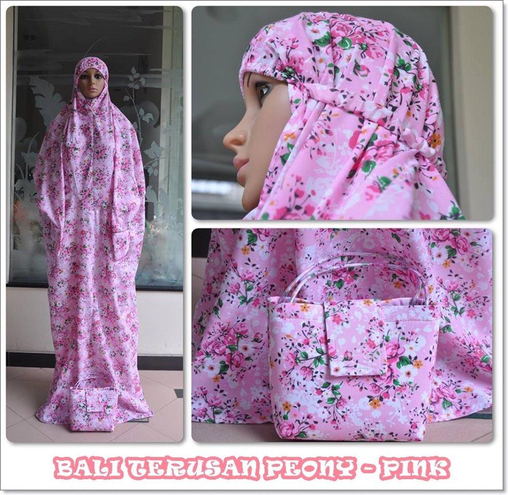 MUKENA BALI TERUSAN PEONY PINK di lapak Grosir Mukena Dessy mukenadessy