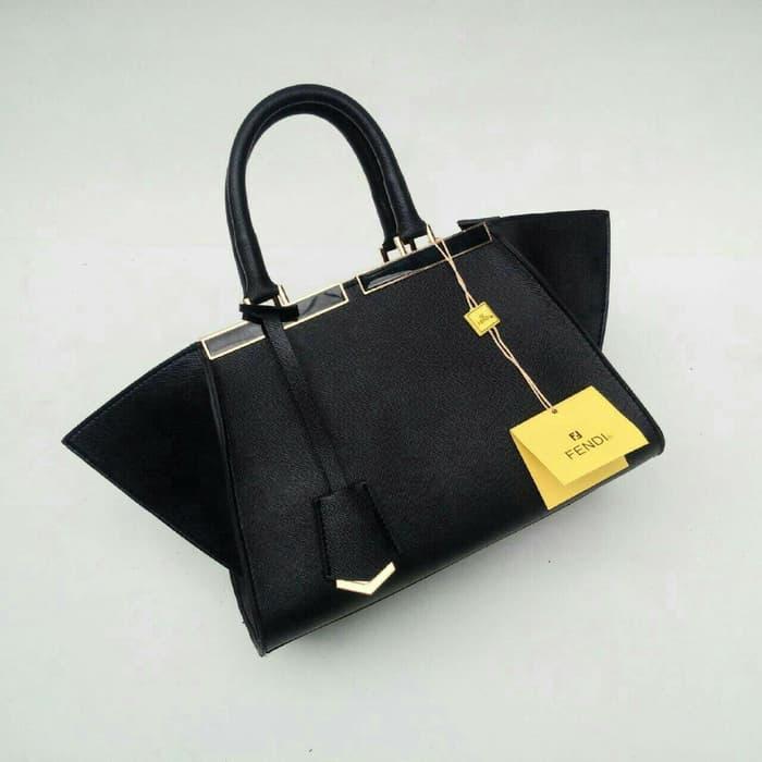 BEST SELLER!!! Tas wanita cewek branded fashion handbag Fendi 3 jours Black -