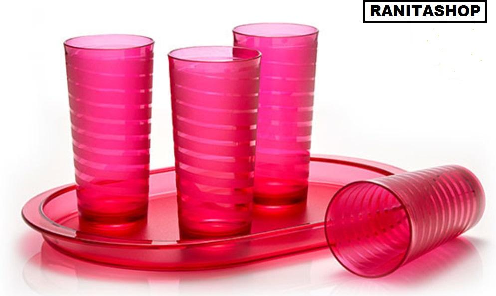 Tupperware Spiral tumbler 5pcs / set - pink