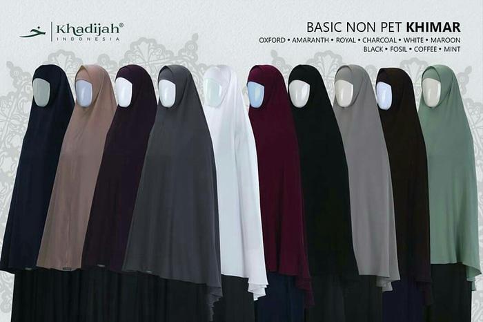 Basic Non Pet (Ukuran M) Khimar Niqab Cadar Tali - Khadijah Indonesia A1865