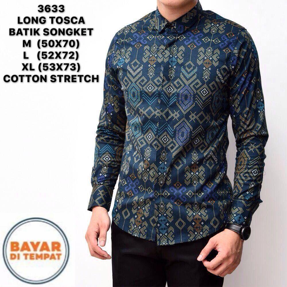 Kemeja batik songket pria murah/kemeja pria murah lengan panjang slimfit/batik songket pria distro premium