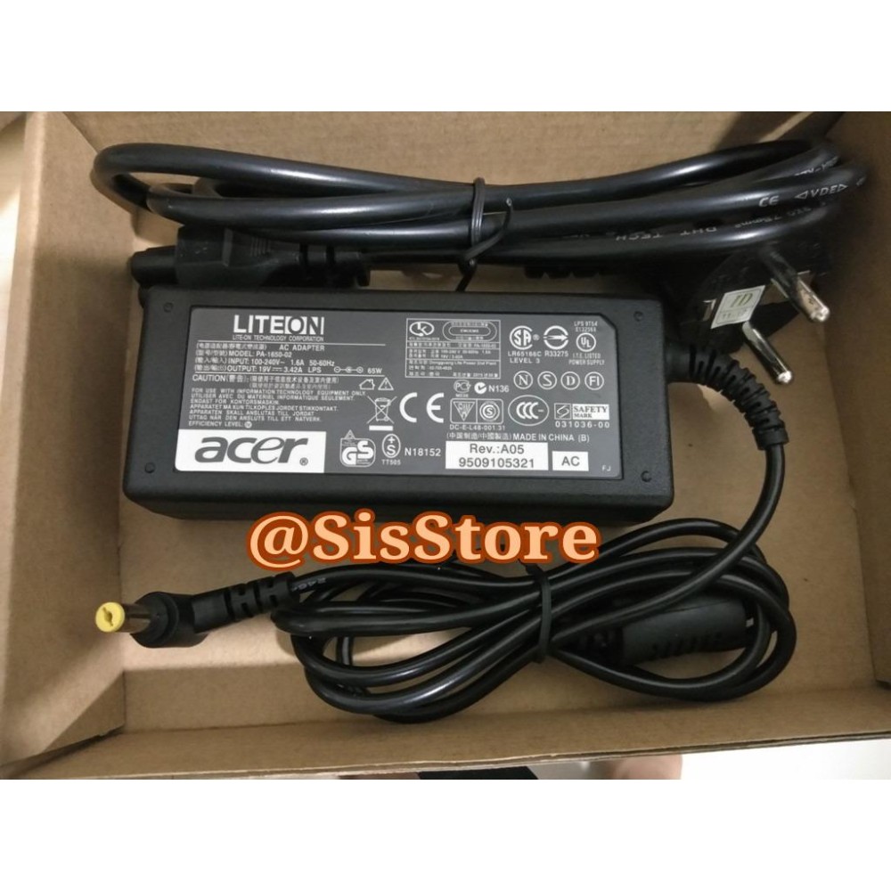 Adaptor charger Carger Laptop Acer Aspire One V5-123 V5-132P 4830TG / 4752z / 4830 4830z . E5 V5-122P E5-471G E5-473 / E5-473G 4830