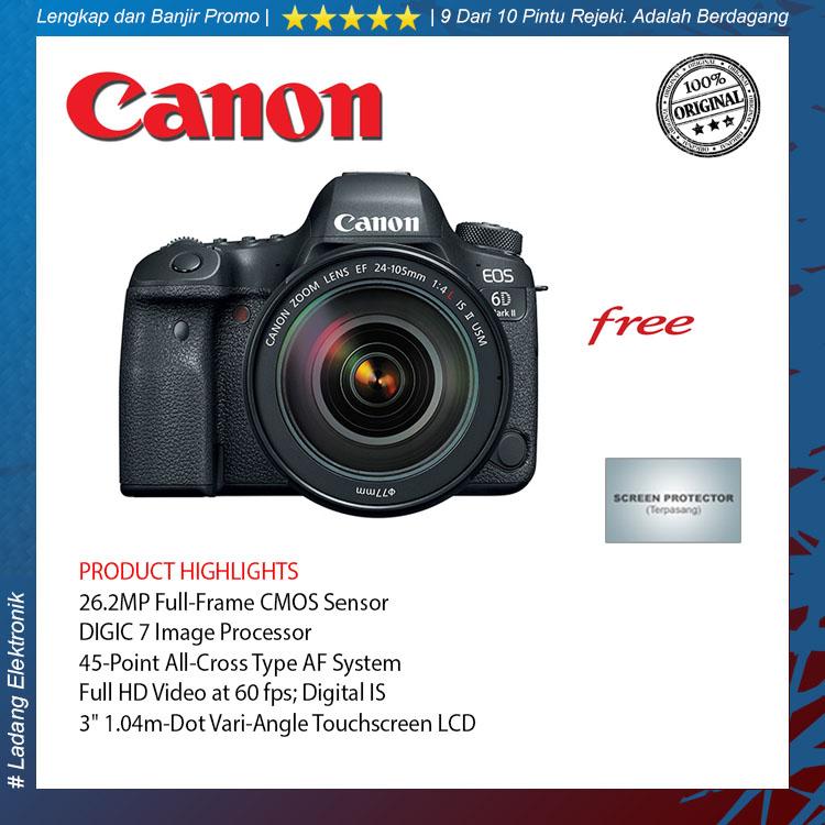 Canon EOS 6D Mark II kit 24-105mm F-4 Kamera DSLR Garansi Resmi