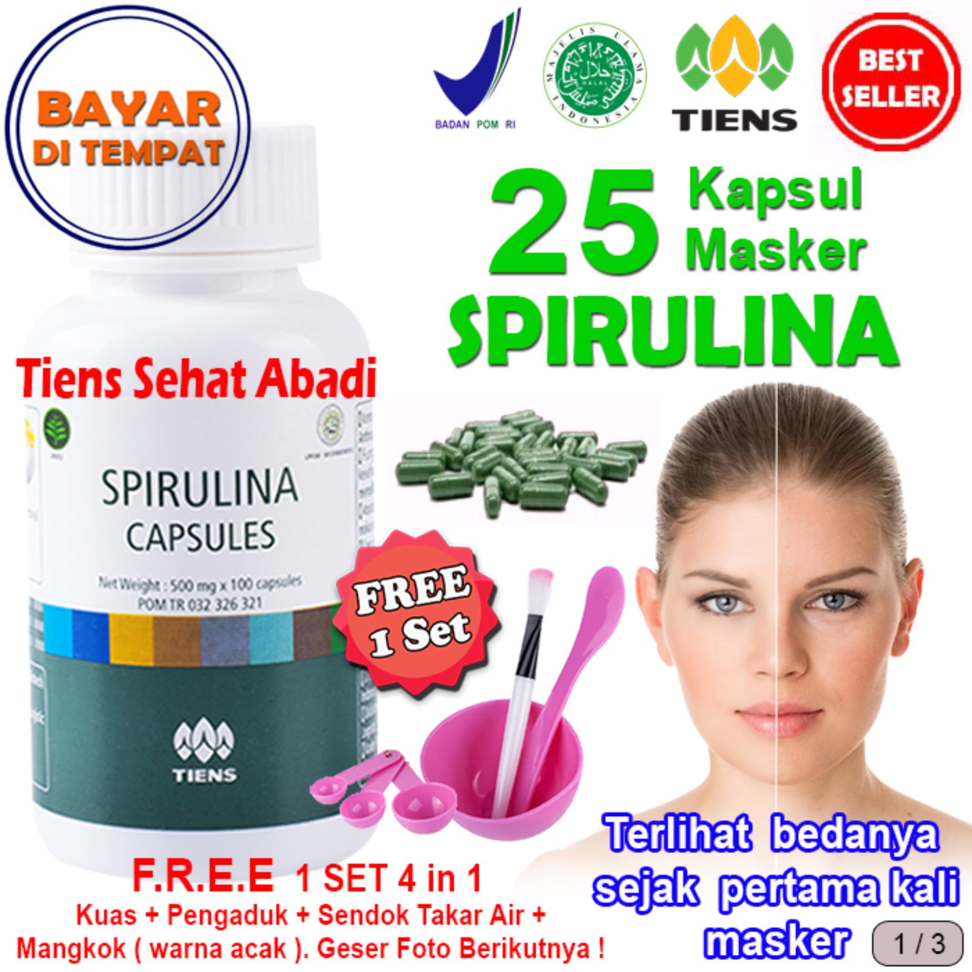 Masker TIENS Spirulina Herbal Pemutih Wajah - isi 25 Kapsul | Sabun pemutih wajah | Sabun pemutih pure soap | Sabun mandi pemutih | Sabun susu kambing | Sabun susu domba | Sabun cair susu kambing |