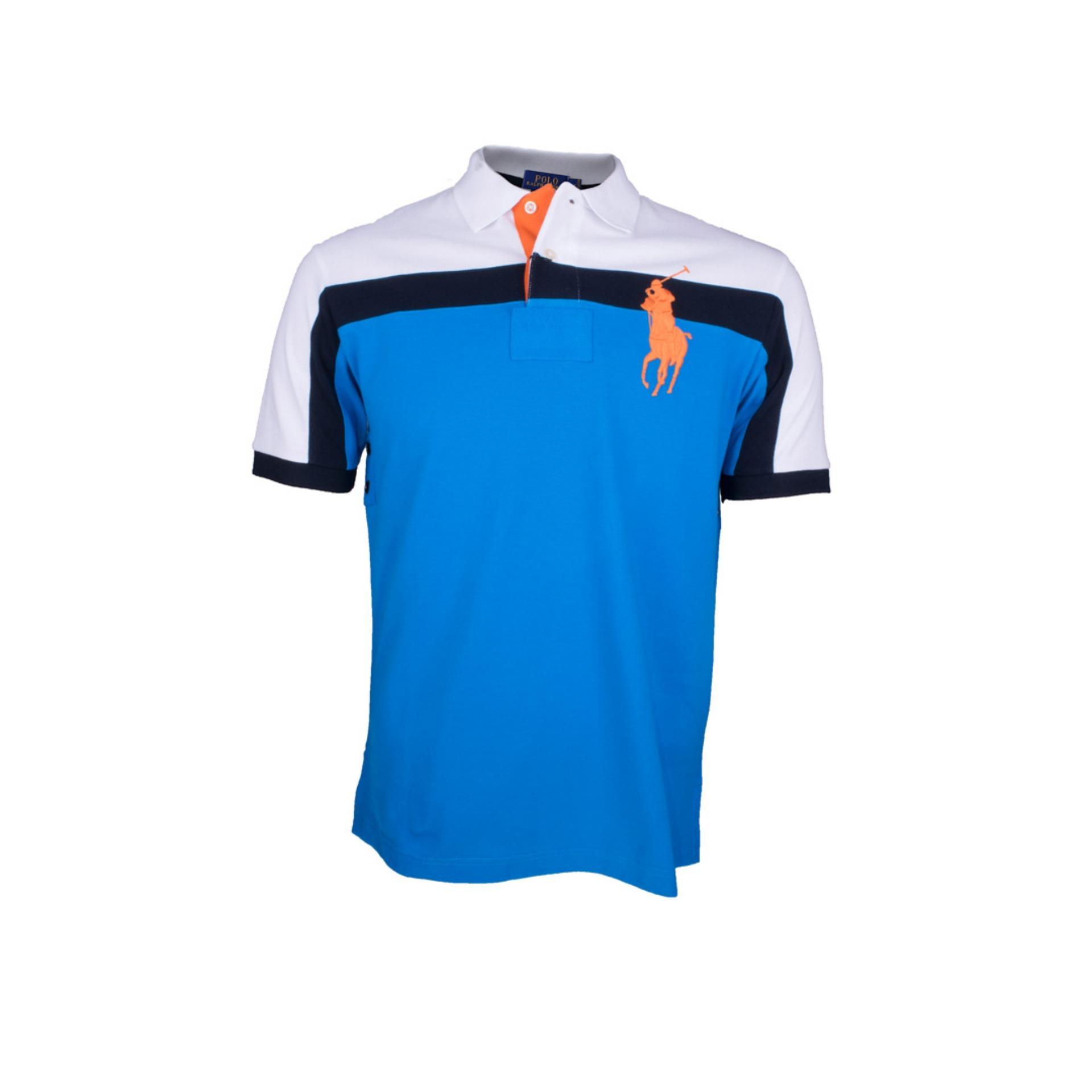 POLO RALPH LAUREN - POLO SHIRT CUSTOM FIT S/S F.ROYAL-WHT-N.NVY MEN