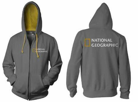 Harga Spesial!! JAKET ZIPPER HOODIE JUMPER SWEATER / NATIONAL GEOGRAPHIC ABU-ABU MUDA - ready stock