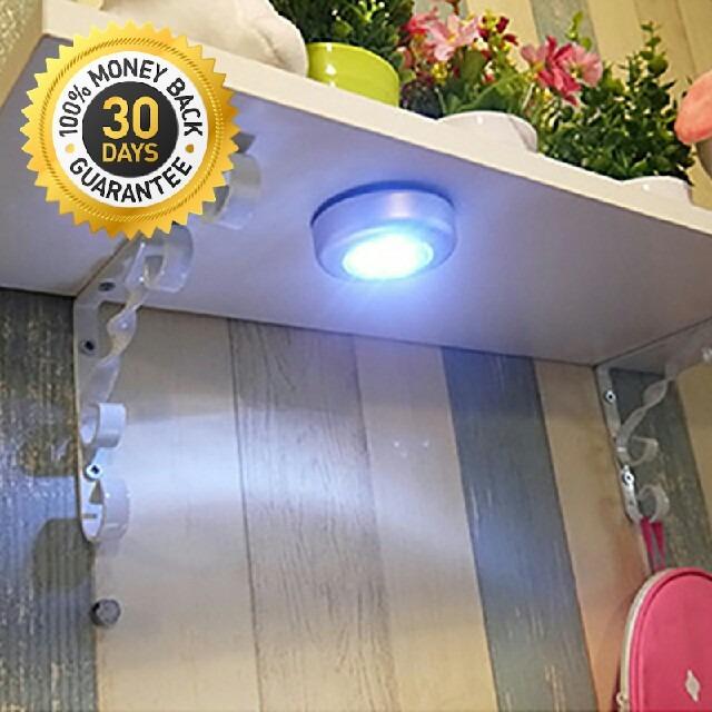 LOA - 4Pcs Stick Touch Lamp Lampu Tempel Serbaguna / Stick N Click / Lampu Serbaguna Kitchen Set / Lemari Baju / Rak Buku / Lampu / Lampu Led / Lampu Hias / Lampu Baca / Lampu Tempel / Lampu Emergency / Lampu Lemari / Lampu Taman / Lampu Darurat