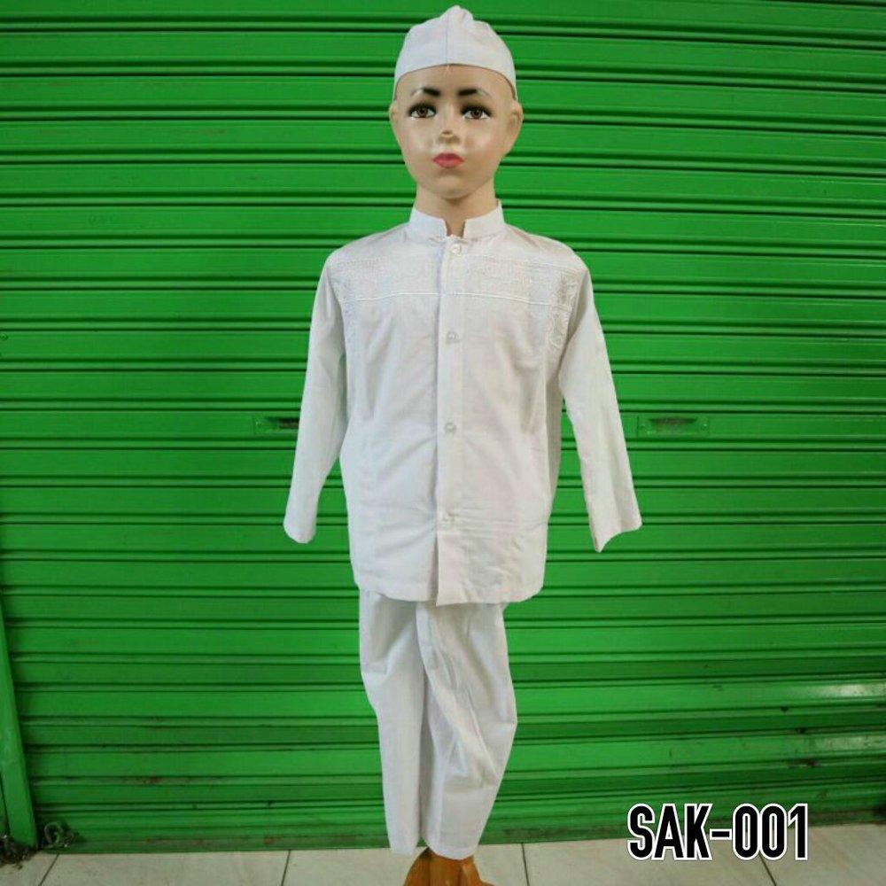 Baju Anak Baju Muslim Anak Pakaian Anak Bayi Balita Baju Koko Setelan Anak Putih Bersih Lengan Panjang SAK 001 di lapak Al Muttaqin Collection produsenbajukoko