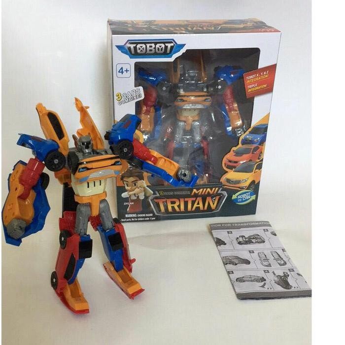 tobot tritan x y z mainan mobil bisa berubah jadi robot deformation