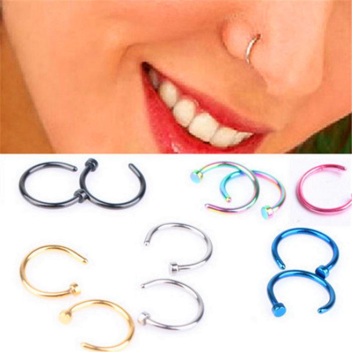 Anting Hidung Jepit Tanpa Tindik 10 PCS