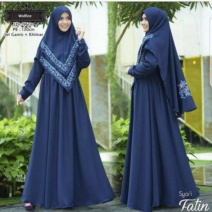 Rahayu Syari Fatin Gamis Navy