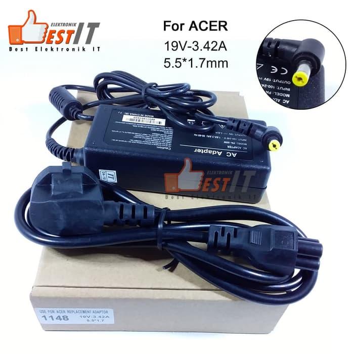 Terbaru!! Adaptor / Charger Laptop Acer L19V - 3.42A (5.5Mm X 1.7Mm) 1148 - ready stock