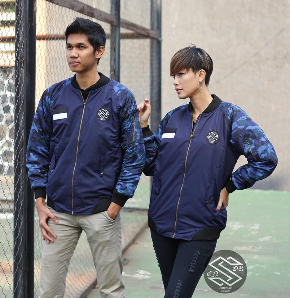 Jaket bomber parasut pria sensor army kombinasi