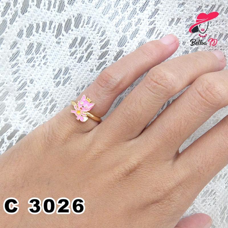 Jual Aksesoris Cincin Anak Lapis Emas Rubah C 3026
