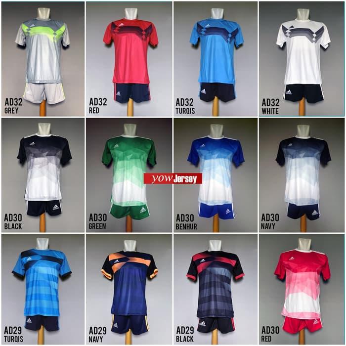 Baju Kaos Setelan Jersey Bola Futsal Adidas Nike Puma Under Armour