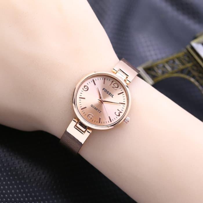 DISKON Jam Tangan Wanita / Cewek Fossil Ladies Tania Rantai Full Rosegold TERMURAH