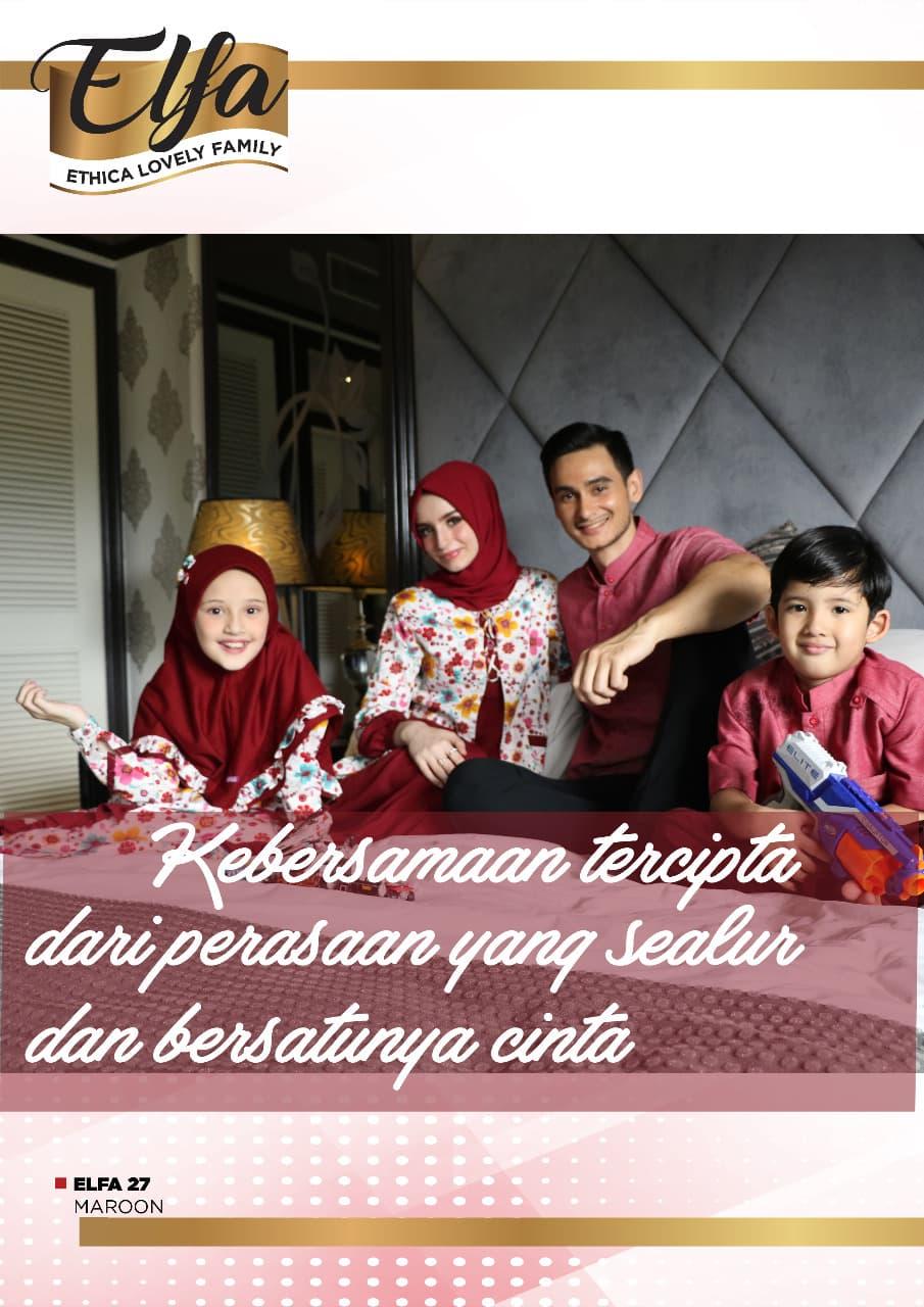 Sarimbit ELFA 27 MAROON by Ethica (pilihan baju Anak Perempuan No.1)