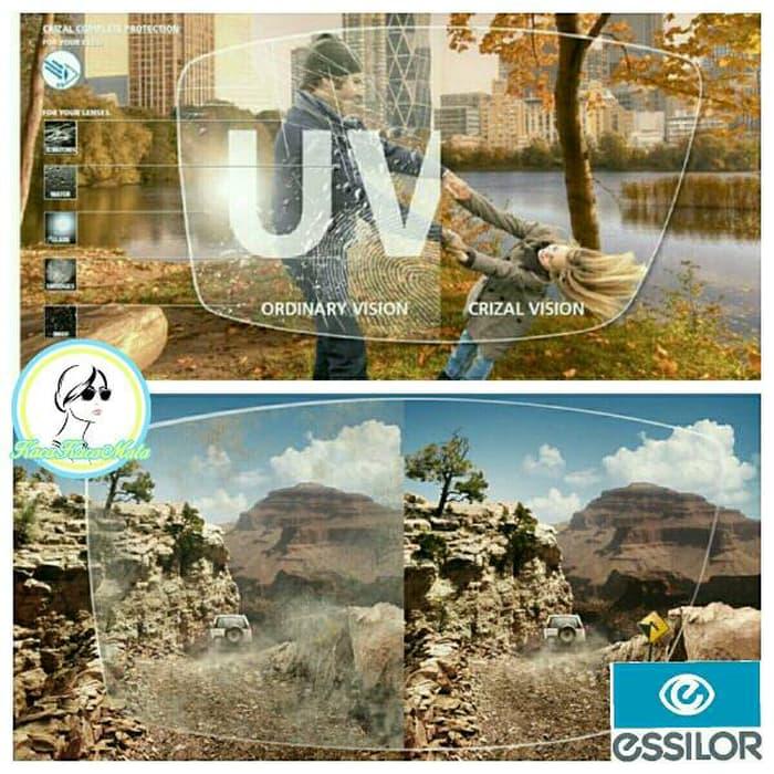 diskon 10%!! Lensa Kacamata Minus Plus Essilor Crizal Elize Ukuran Besar - ready stock