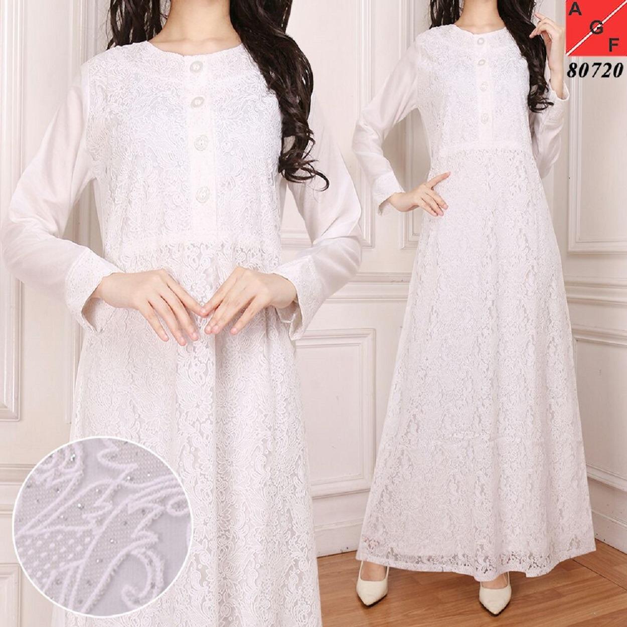 Gamis Brukat Glitter untuk Haji / Umrah / Pesta