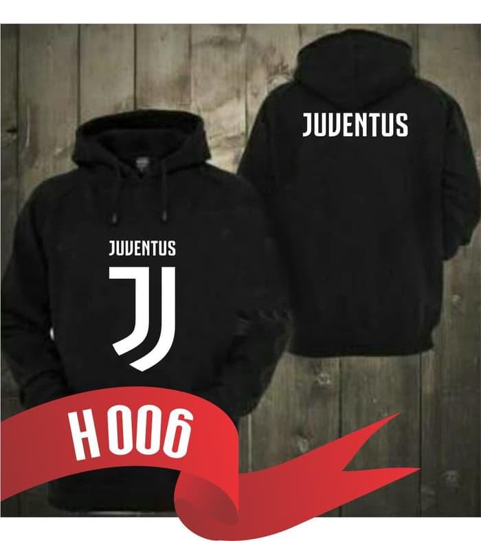 HARGA SPESIAL!!! H006 Polos Jaket Hoodie Bola Sweater Jumper New Logo Juve Juventus