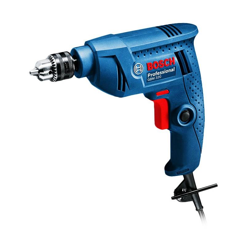 Bosch GBM 320 Mesin Bor Tangan Listrik 06011A45K0 - Untuk Kayu, Logam, & Besi Bosch GBM 320 Mesin Bor Tangan Listrik 06011A45K0 - Untuk Kayu, Logam, & Besi