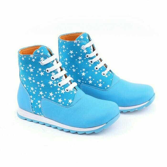 Murah Meriah boot sepatu anak wanita murah-sepatu pesta anak Blue grc murah ori