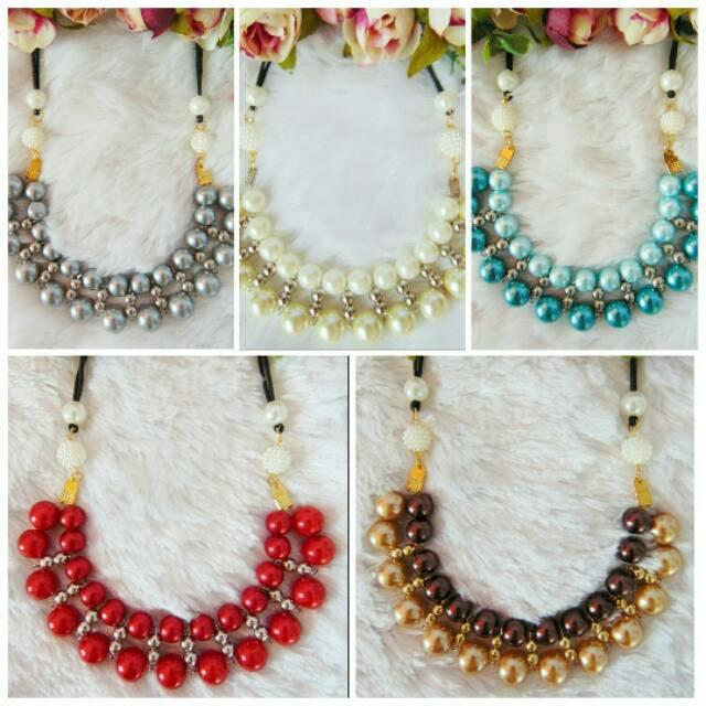 Kalung Hijab Fashion Mutiara