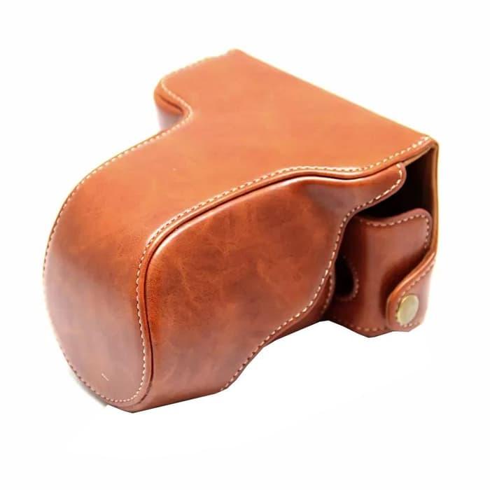 Promo Leather Case For Fujifilm X-A3 - Coklat/Brown original