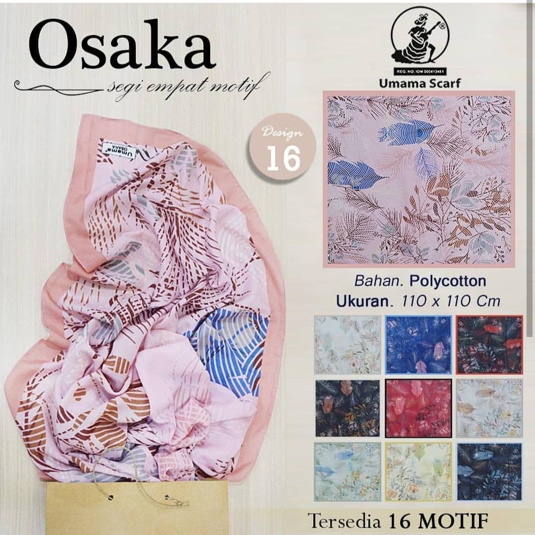 Hijab Segi Empat Motif Bunga Dan Bulu Umama scraf / Jilbab Segi Empat Motif / Kerudung Segi Empat Motif /Hijab Segi Empat Umama scarf osaka
