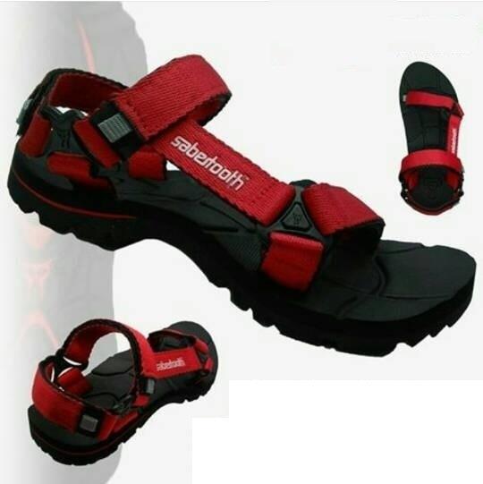 SANDAL SENDAL PRIA GUNUNG WEBBING UKURAN BESAR JUMBO BIG SIZE SABERTOT - Hitam