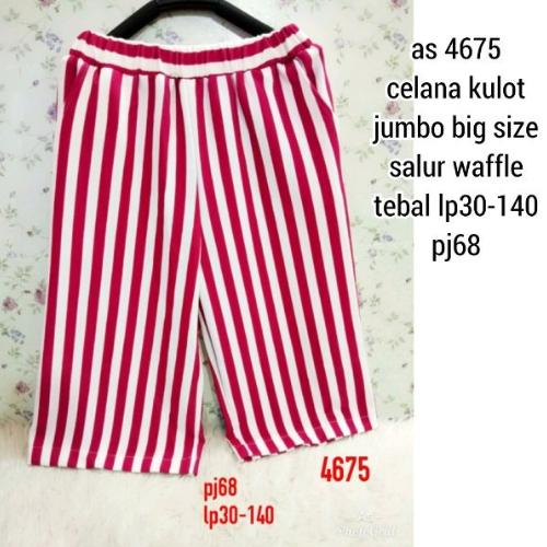 Celana wanita-kulot pendek salur novie