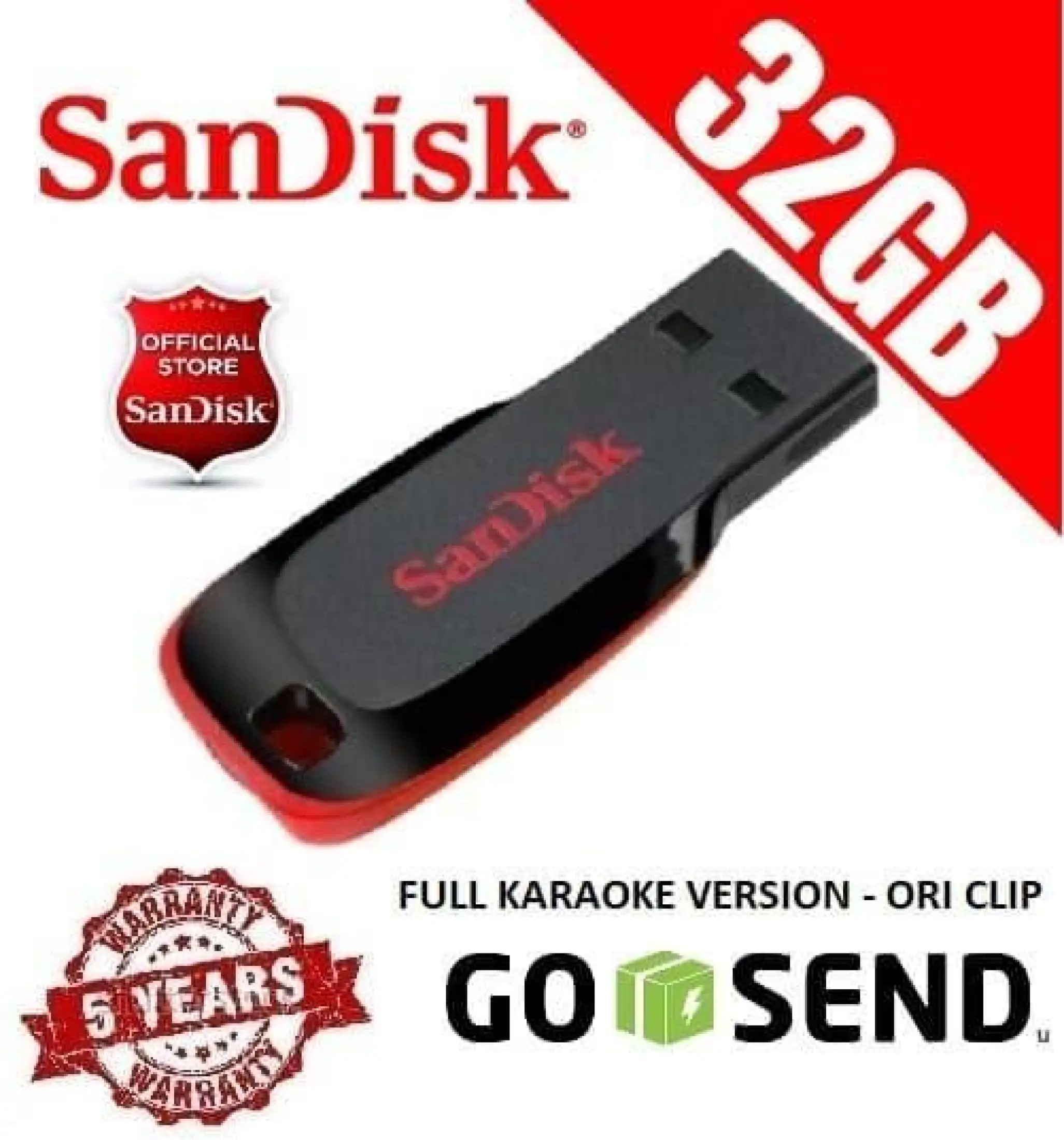 Flashdisk Sandisk 32gb 600 Lagu Karaoke Klip Asli Aplikasi Karaoke Lazada Indonesia