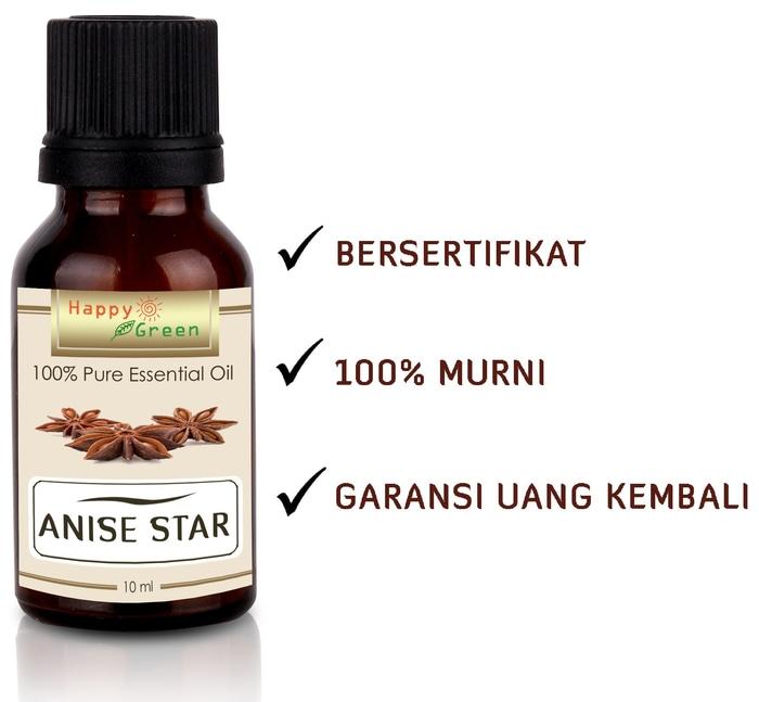 Happy Green Anise Star Essential Oil (10 ml) Minyak Bunga Lawang Peka