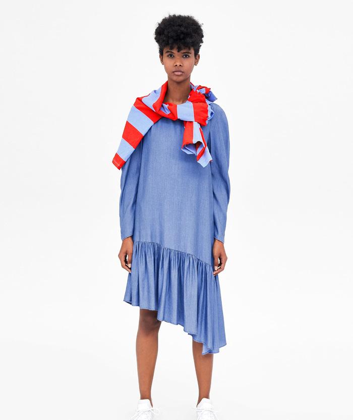Dress Denim Zara Original Not Balenciaga Gucci Bape Kenzo Champion