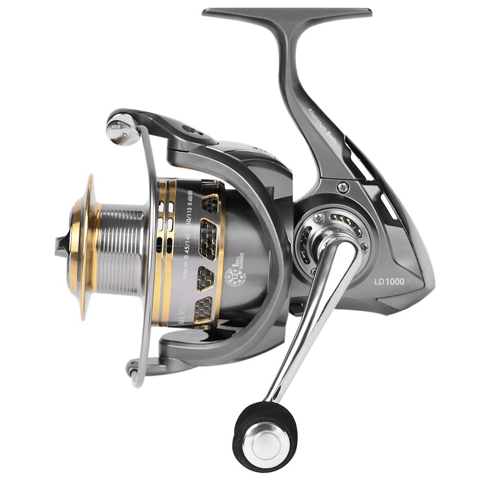 Pro Beros 13 + 1 BB Ikan Logam Melacak Rol Gulung-Silver LD1000