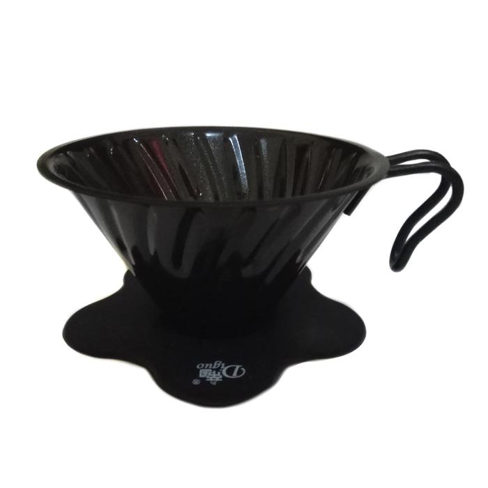 Diguo V60 Coffee Dripper Metal 01 Gelas Pour Over Metal (DG-190) Black